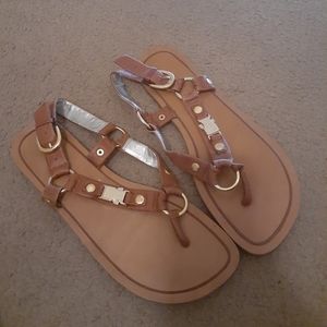 Jessica Simpson cognac sandals